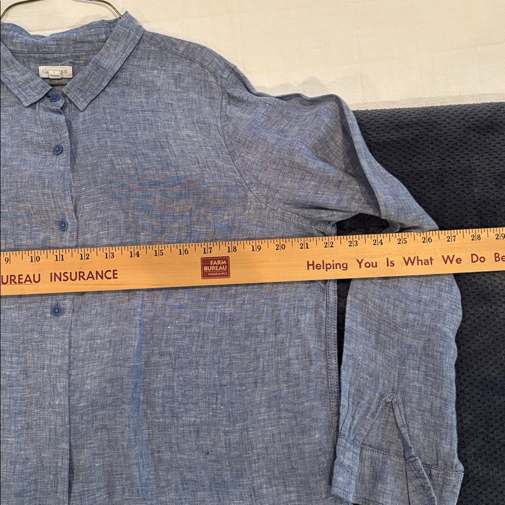 Garnet Hill women's linen tunic shirt - Picture 4 of 5